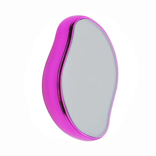 Depilador de Cristal para Remoção Física de Pelos – Sem Dor, Limpeza Fácil e Reutilizável, Ideal para Cuidados com o Corpo